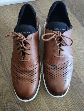 Cole Haan Tan/Brown Perforated Leather Oxfords 10.5 W Vitenam